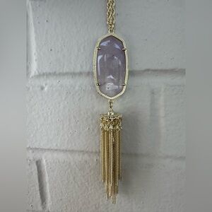Kendra Scott Rayne Gold & Rose Quartz Necklace